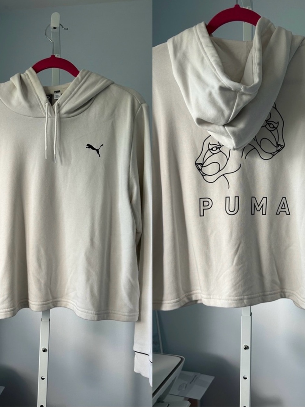 PUMA Cropped Hoodie Size XL